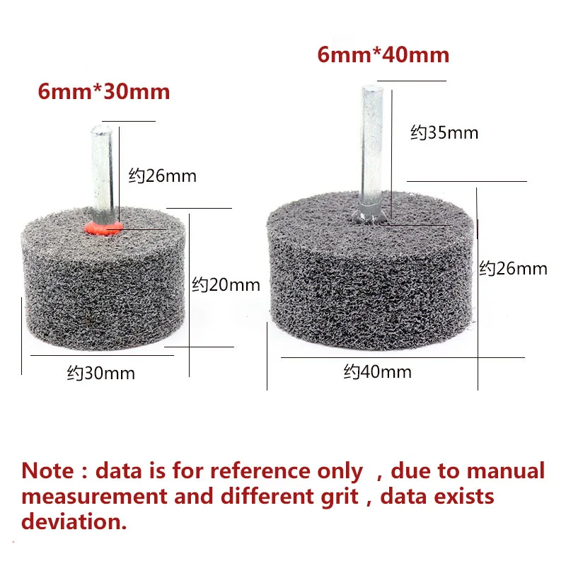 2 Buah 6 Mm Batang Fiber Grinding Kepala Nilon Polishing Roda Khusus Mounted Point untuk Cetakan Finish Bahasa Polandia Penggiling Rotary alat