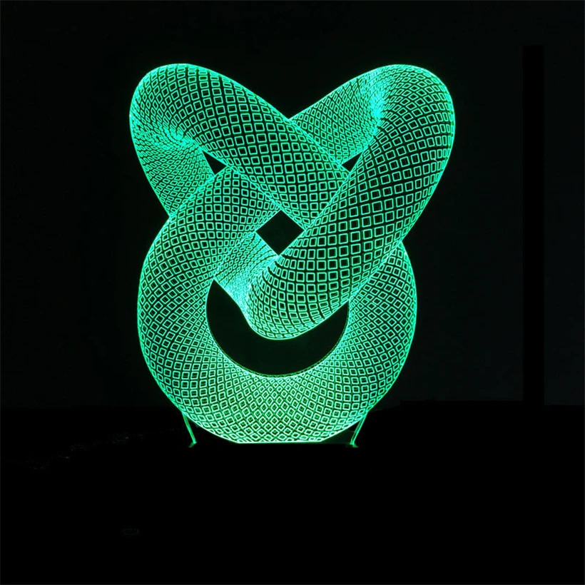 Creative 3D Illusion Lamp 7 Colors Changeable LED Night Light Abstract Artist Graphics New Year Gift Home Decaration