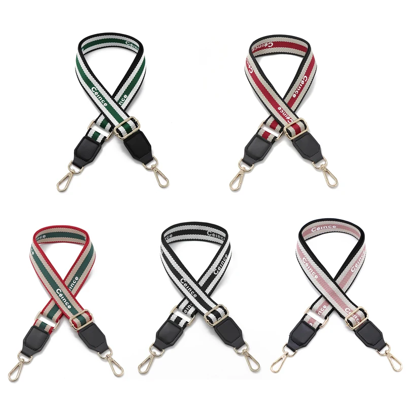 Widened Female Bag Strap Diagonal Shoulder Strap Personality Canvas National Wind Single Diagonal Shoulder Strap Accessories