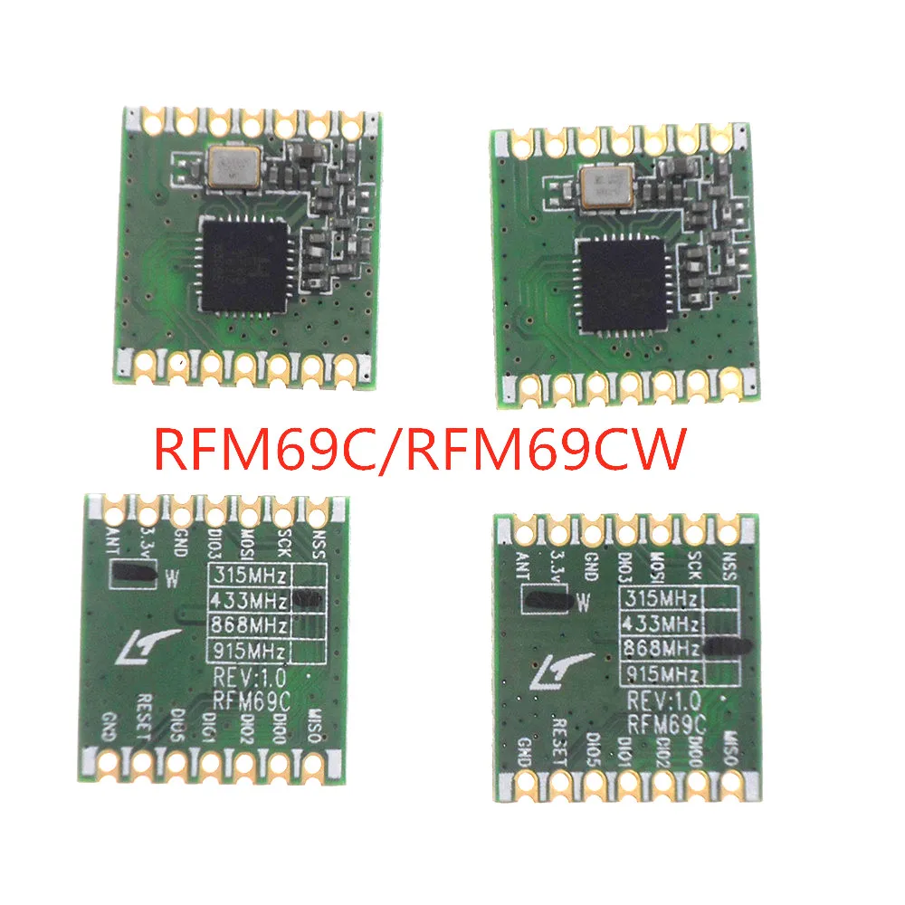 4PCS RFM69 RFM69C RFM69CW 13DBM 433/868/915Mhz RF Transceiver Module HopeRF ORIGINAL