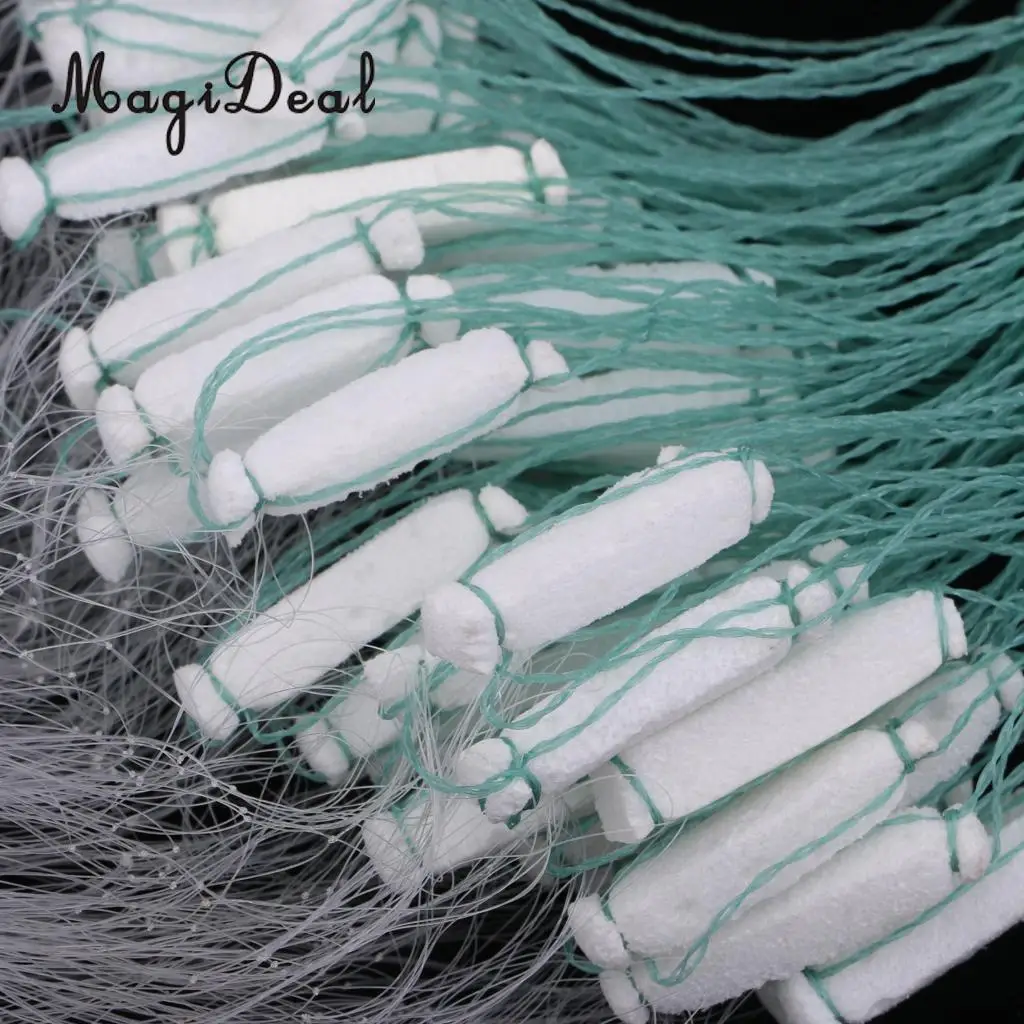 15m x 1.2m Fishing Net Single Mesh Nylon Durable Float Trap Monofilament Gill Net Fishing Accessories for Hand Casting