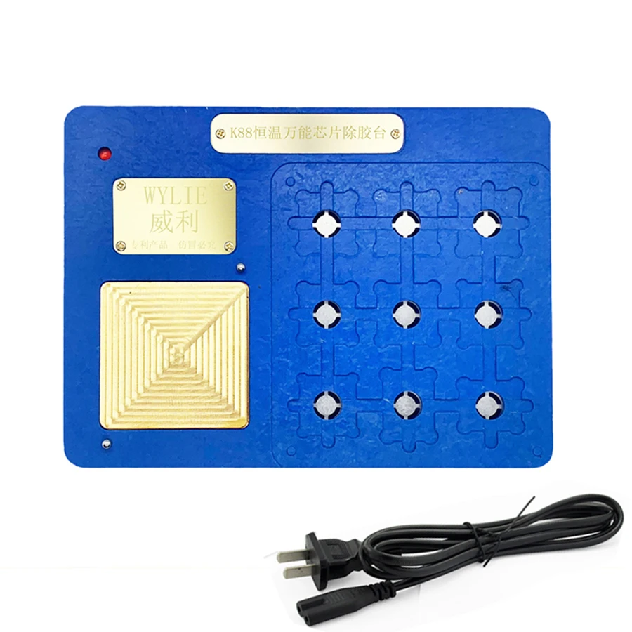 

WYLIE K88 Universal NAND PICE Chip Glue Removal Platform Constant Temperature IC Chip preheater platform for A8 A9 A10 A11 A12