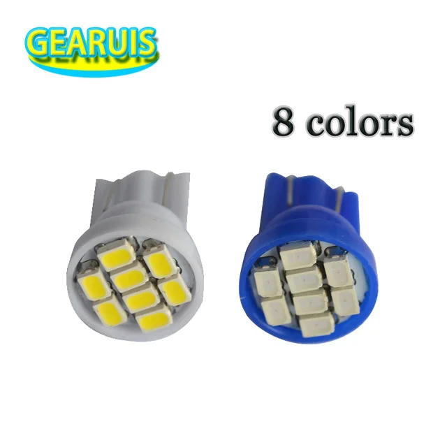 50 قطعة شاحنة LED 24 فولت T10 8 smd 8 المصابيح 8SMD led 194 168 192 W5W 3020 smd السيارات السيارات led سيارة الإضاءة إسفين الأحمر الأصفر الأزرق 24 فولت