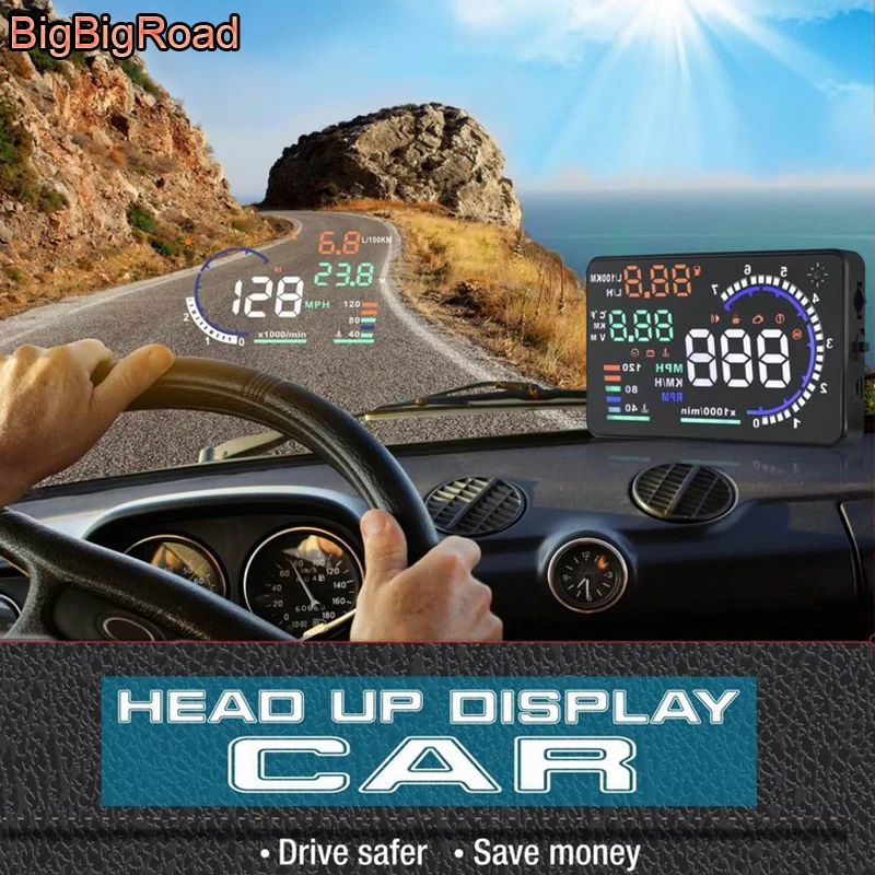 Car Windscreen Projector OBD2 EUOBD HUD Head Up Display GPS For Lancia Musa Lybra Phedra Thesis Delta Ypsilon thema