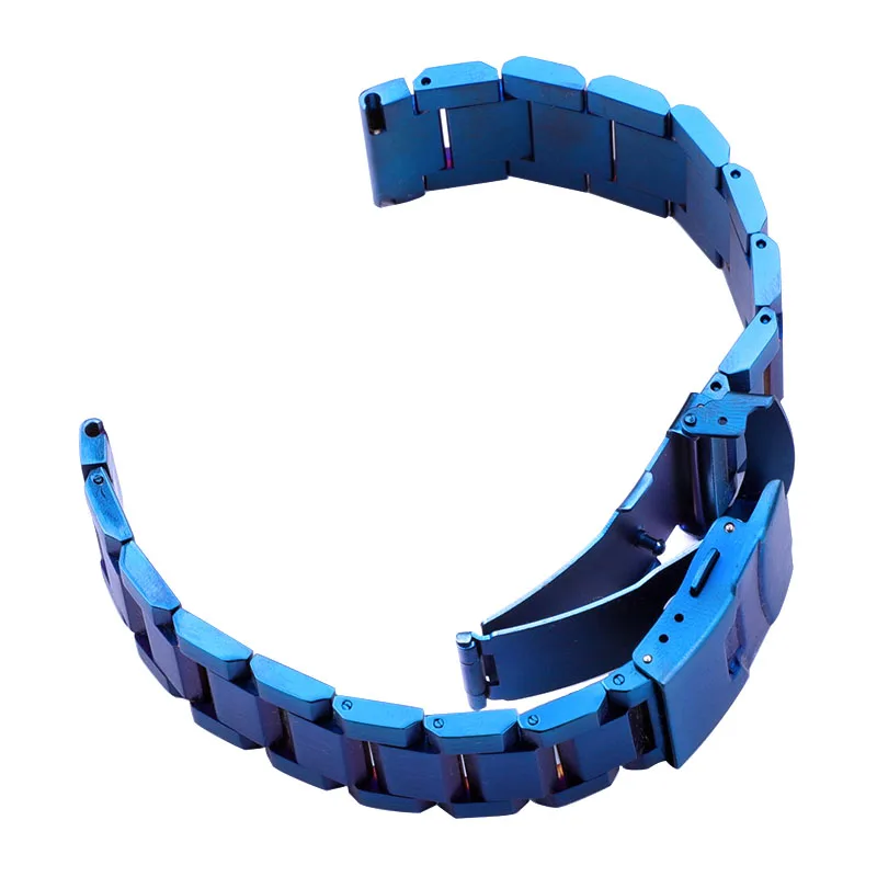 Stainless Steel Watch Bracelet 18mm 20mm 22mm 24mm Metal Watch Bands Link Strap Blue Black Gold Watch Accessories