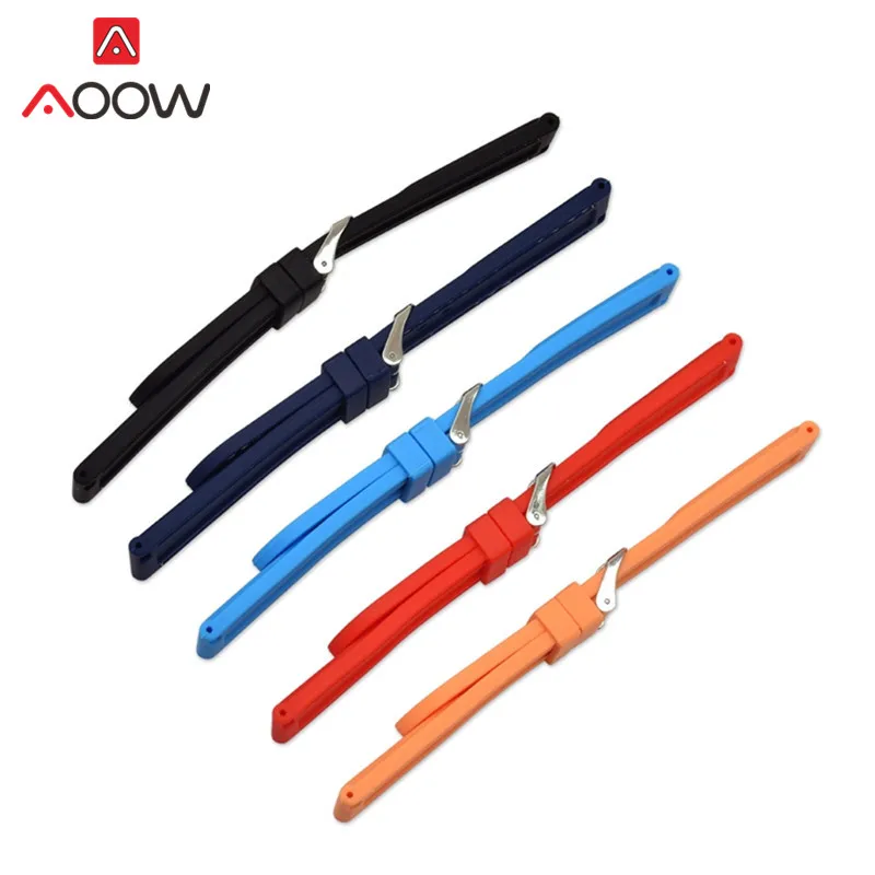 16mm 18mm 20mm 22mm 24mm Silicone Watchband Sport Waterproof Men Women Quick Release Bracelet Band Strap for Gear S3 Ticwatch