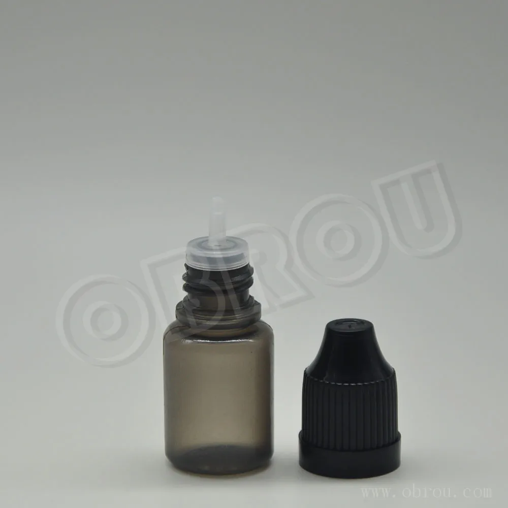 

Obrou 100pcs empty 5ml hight quality PE eye drops bottles liquid black plastic squeeze dropper pe bottle