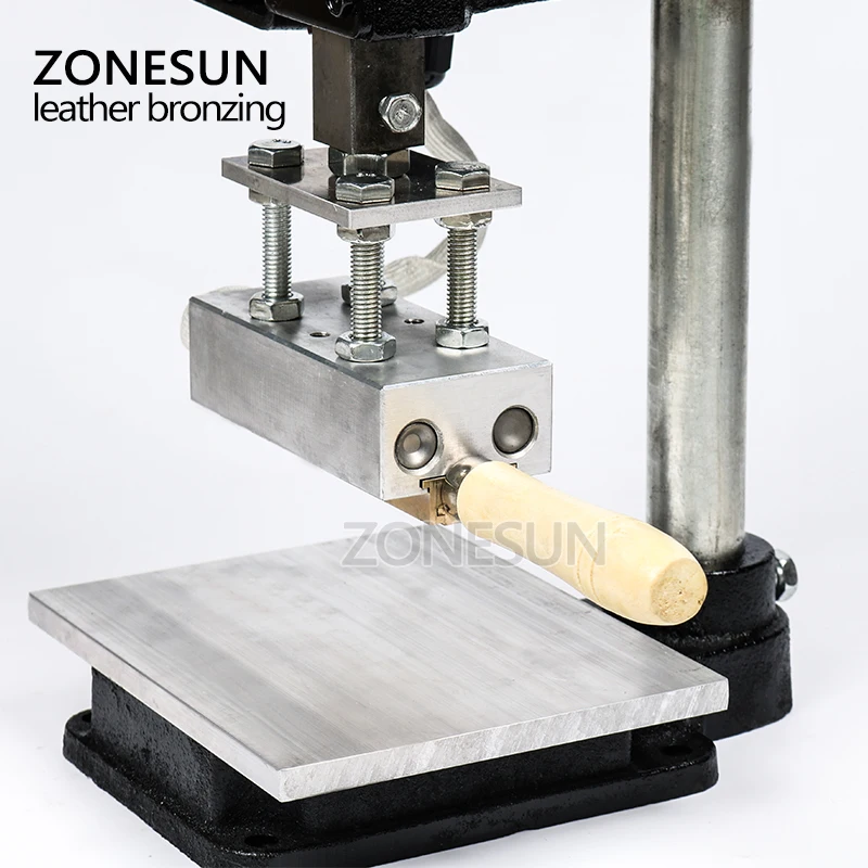 ZONESUN Handleiding PVC Card Leather Papier LOGO Foliedruk Embossing Rillen Machine Warmte Persmachine