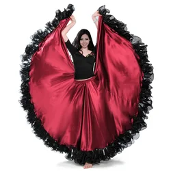 Spanish Flamenco Skirt 720° big swing skirt full circle belly dance skirt belly dance costume for women ATS belly dancing skirt