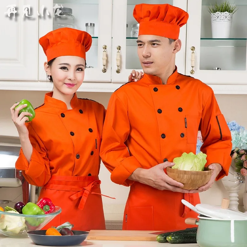 New Arrival Adult Cook Suit Men's Long-sleeve Uniform Clothes Male Kitchen Jacket Clothes Hotel Restaurant Work Wear B-5547