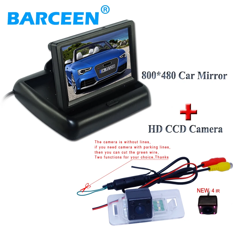 Suitable for BMW 3 /5 Series car rearview camera with  4 IR  colorful night vision and  4.3