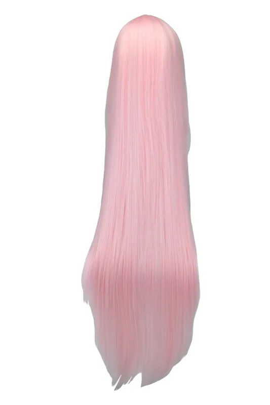 QQXCAIW Long Straight Cosplay Light Pink 40