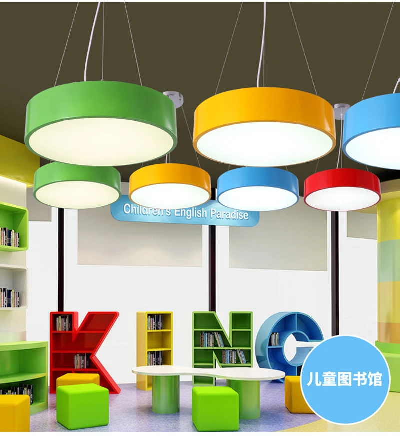 Modern lighting designer lights for kidsroom kindergarten eye protection LED light lustre infantil de quarto lampe led suspendue