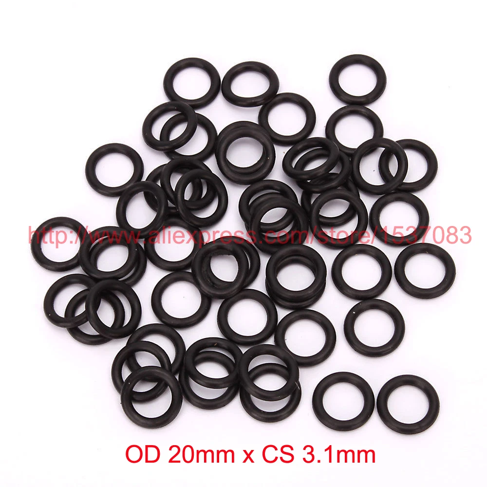 

OD 20mm x CS 3.1mm black NBR nitrile o ring o-ring oring sealing rubber