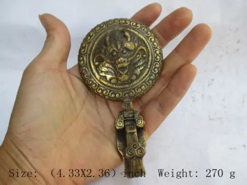 

Elaborate Chinese Tibet antique brass dragon belt buckle , to ward off bad luck No.8