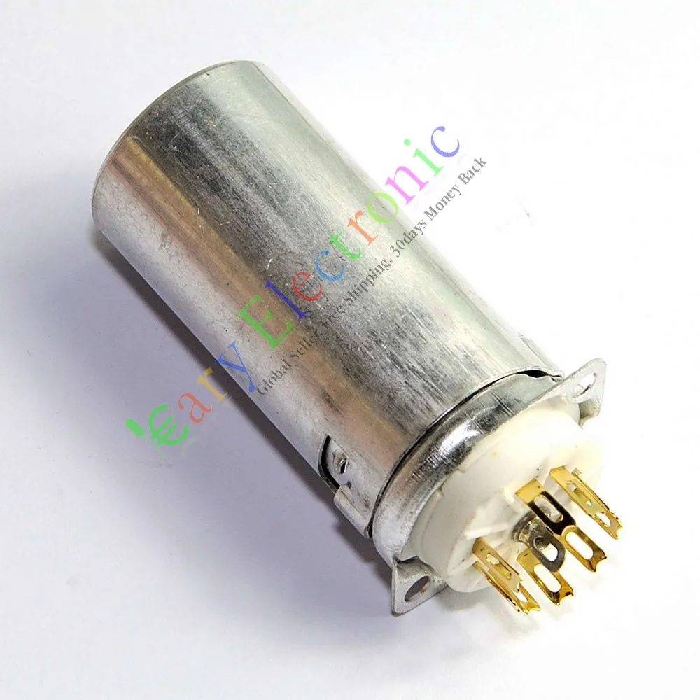 Wholesale and retail 8pcs 9Pin Gold Tube sockets Skirted Shield Cover Chassis for 12AX7 12AU7 ECC82 free shipping