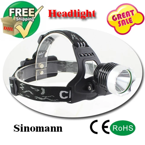 

light head CREE xm-I t6 Headlamps Lantern rechargeable head torch+2 x18650 4200mah Rechargeable Battery+Adopter flashlight head