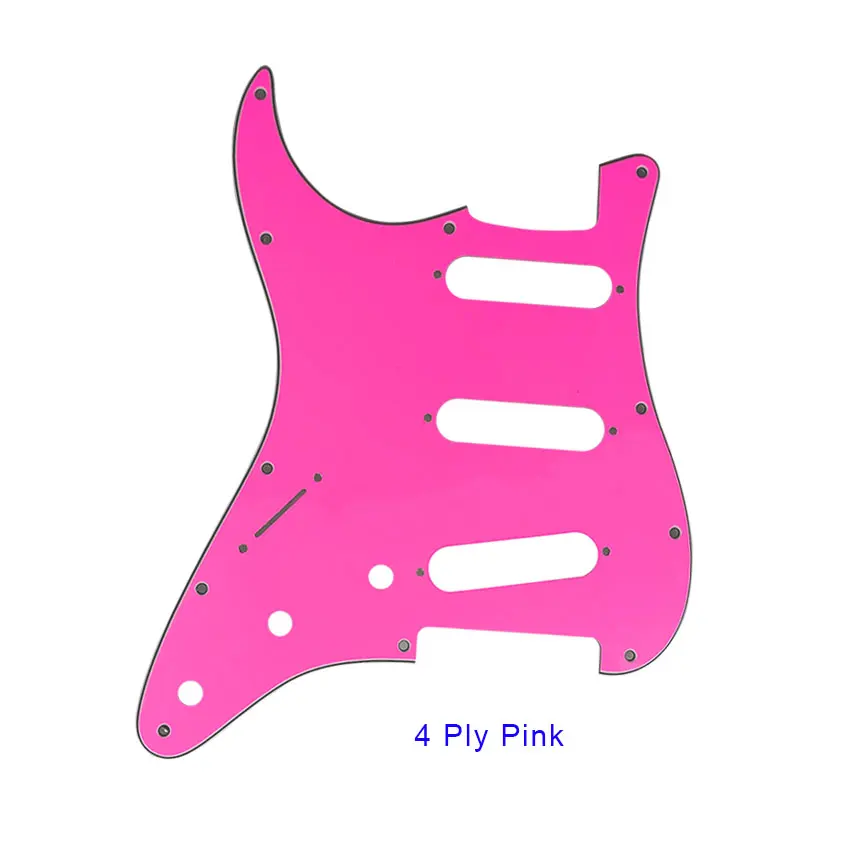 Peças personalizadas Fei Man – Pickguard para canhotos, 11 parafusos para Fender Strat, SSS padrão, placa St Scratch, multicoloridas