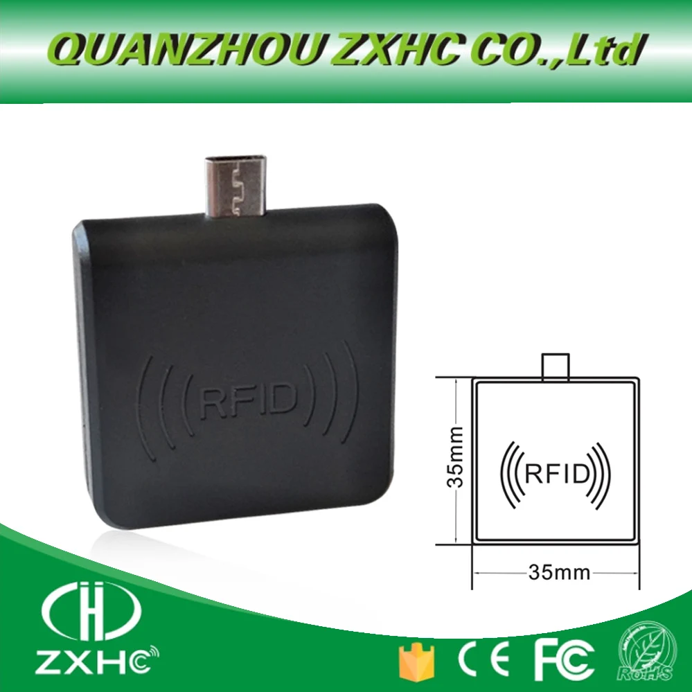 Portable 125Khz TK4100/EM4100/EM4200 RFID Reader Android Mirco USB For Smart Phone Keypad Emulation
