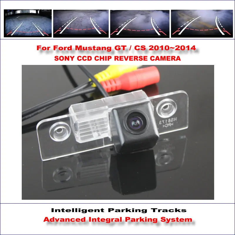 

For Ford Mustang GT/CS 2010-2014 Car Intelligent Parking Tracks Rear Camera Auto Accessories NTSC RCA AUX HD SONY CCD CAM