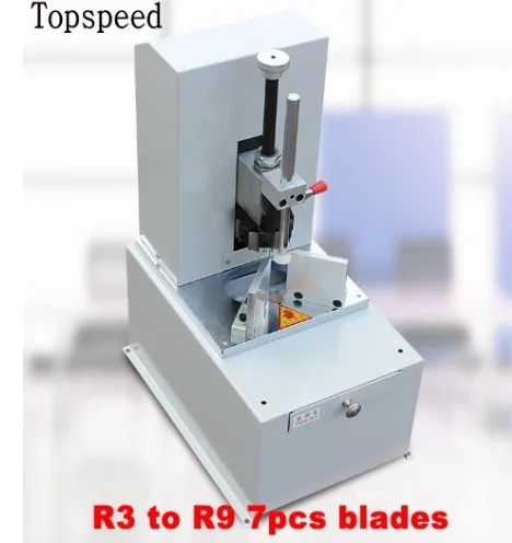 110V Or 220V Electric Corner Rounder Machine For Stack Paper Thickness 80mm With 7 Different Blades From R3 to R9