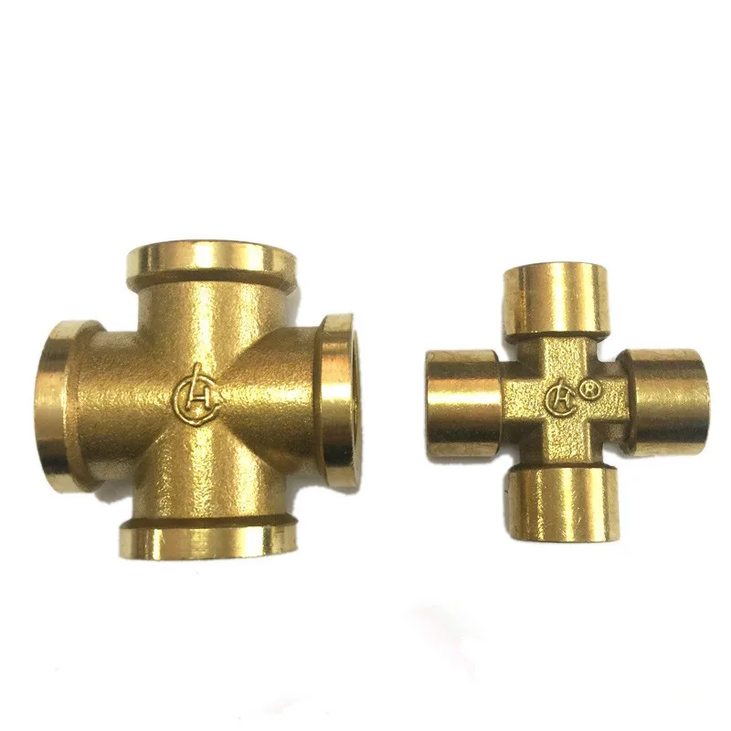 1PCS Brass fitting Female Cross four-way connection joint 1/4