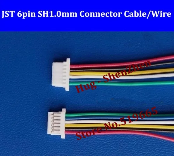 

Wholesale Micro JST SH 1.0mm Pitch 6-Pin Female Connector with Wire jst 6pin connector 50CM