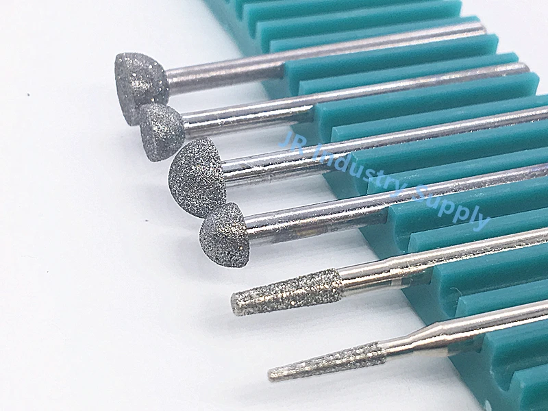 Jrealmer Special Size Diamond grinding bit  Dremel Burr Rotary Tool Grinding Head Engraving Etching Abrasive tool