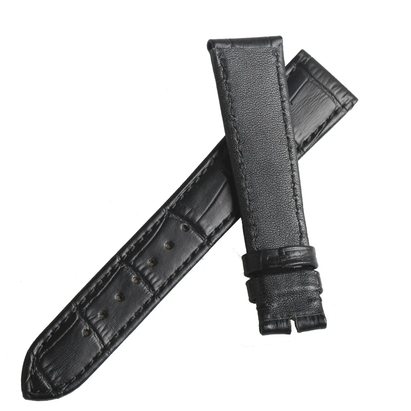 WENTULA watchbands for Glashutte Original PANO MATIC LUNAR calf-leather band cow leather Genuine Leather leather strap