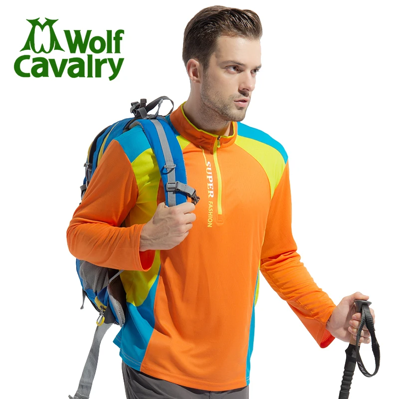 

Men Hiking Shirt Quick Dry T-Shirts Breathable Long Sleeve Outdoor Sport T-Shirt Hiking T-shirt Camping Hiking Clothes