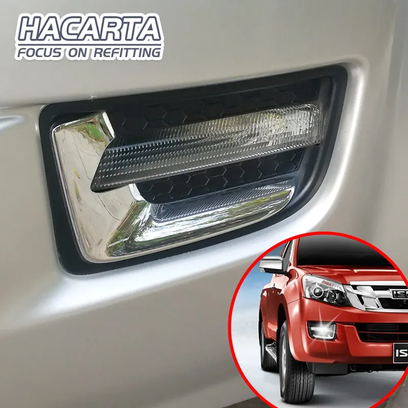 Car accessories for D-MAX Line card daytime running lights lamp anti fog lamp decoration LED Daytime Running Light free shipping