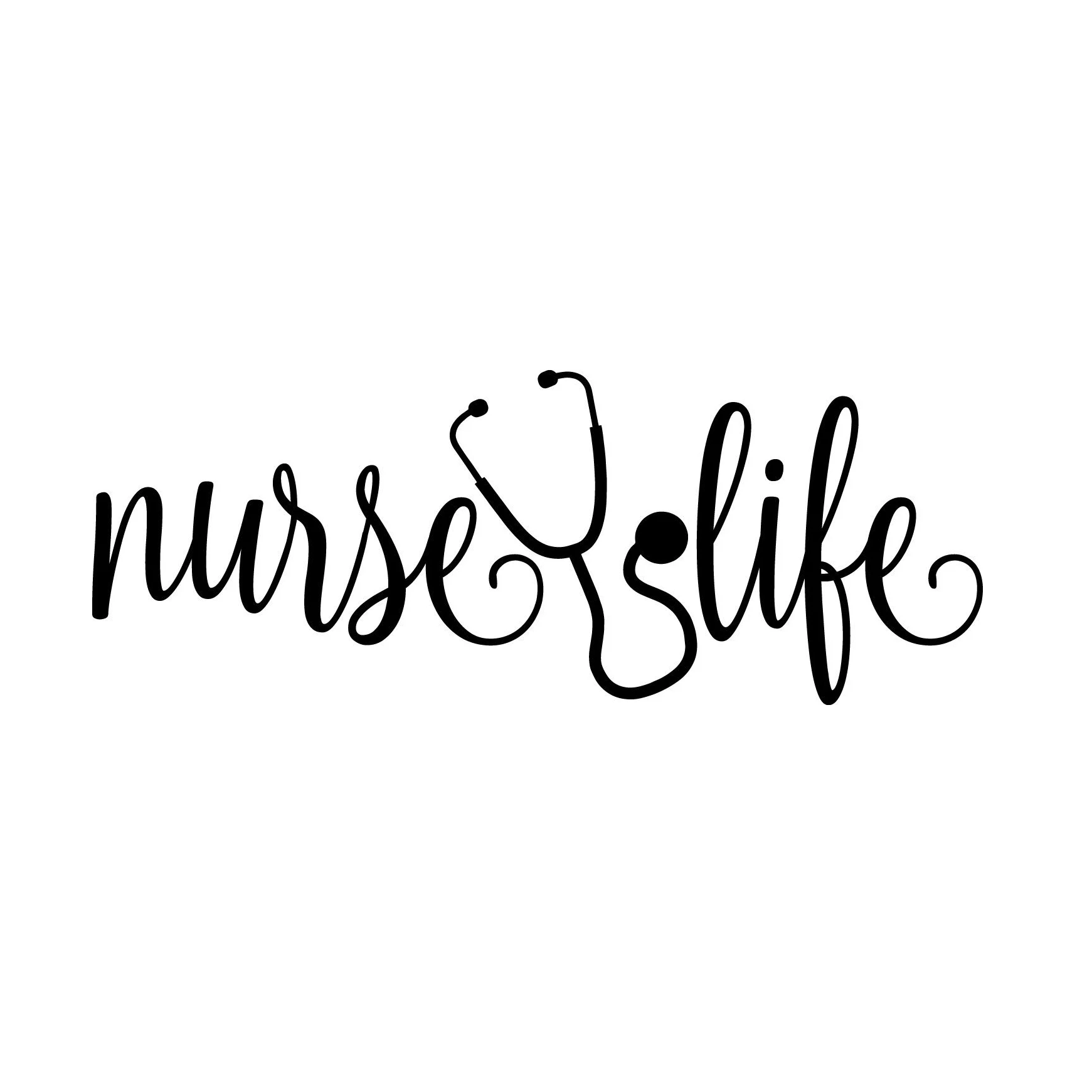 

Nurse Life Stethoscope Decal Window Bumper Sticker RN ER Hospital Doctor Love