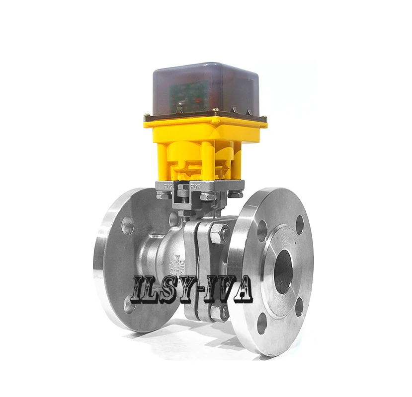 DN32 two-way AC12V/24V/220V stainless steel flange electric ball valve