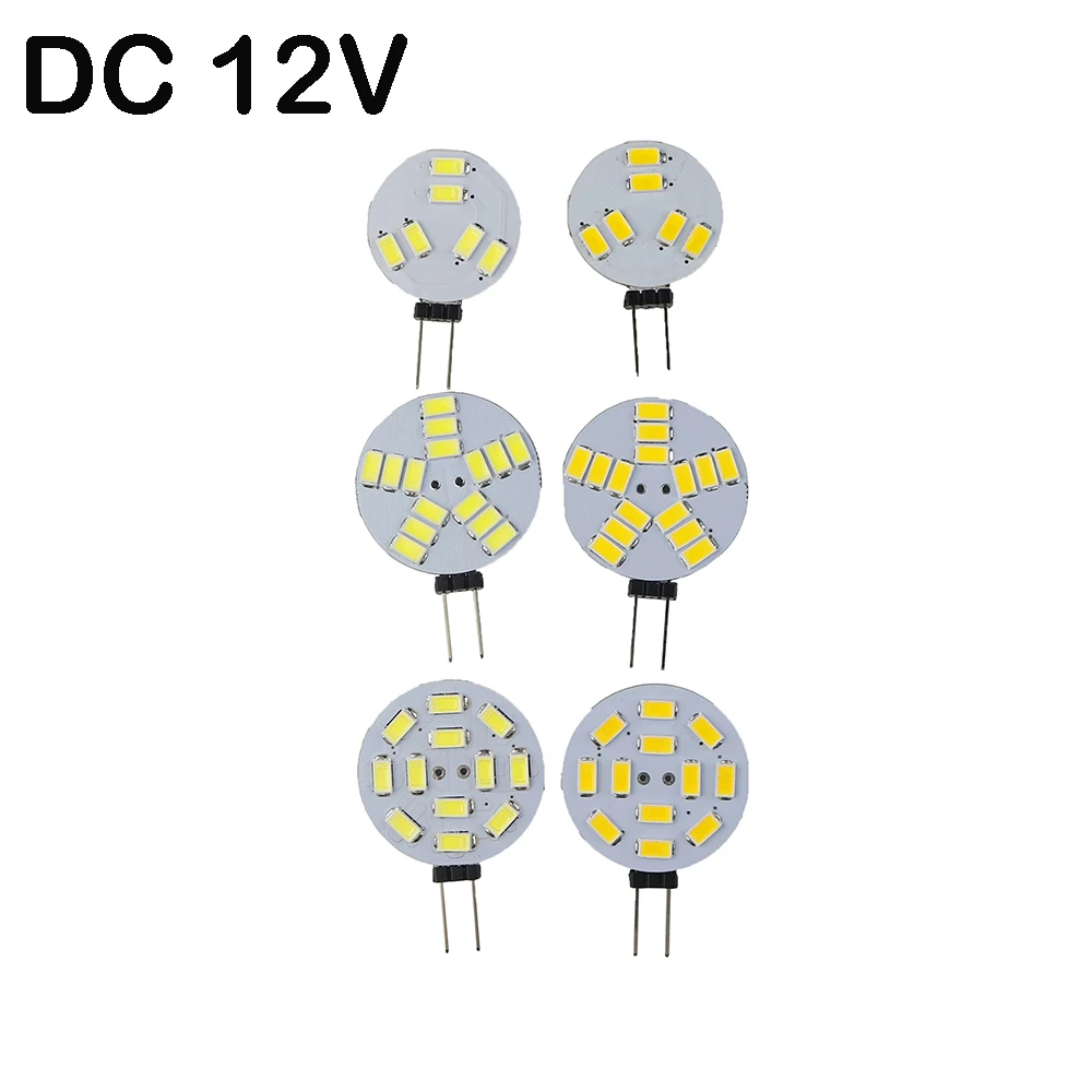 

Wholesale Led G4 Base Marine Camper RV 6/12/15leds 5730 SMD Round Range Led Bi-Pin chandelier Light Bulb 120 Degree DC 12V