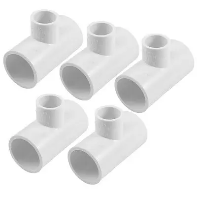 5 Pieces 32mm to 20mm Three Way PVC Pipe Fittings Connectors Adapters White