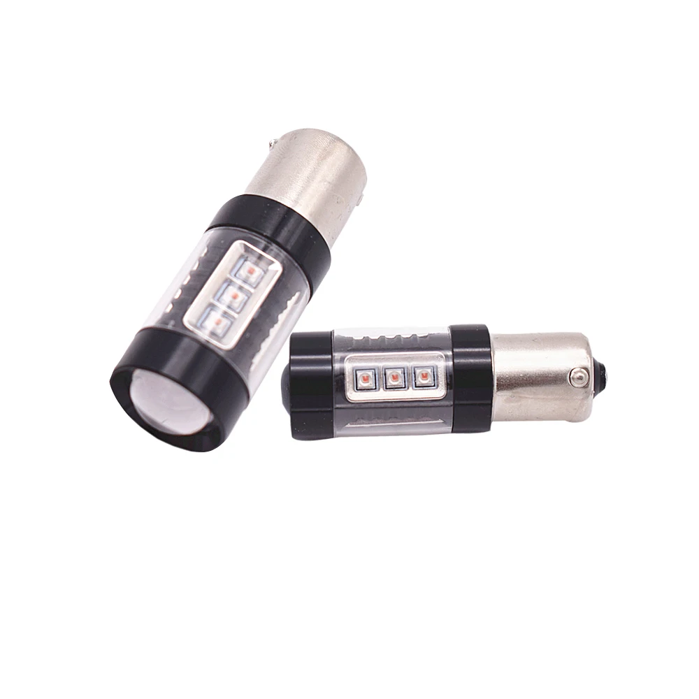 

Супер яркий! 2 шт. 1156 S25 P21W BA15S 80 Вт 16SMD чип Cree XBD светодиодный автомобильный поворотник s резервный фонарь заднего хода белый красный желтый