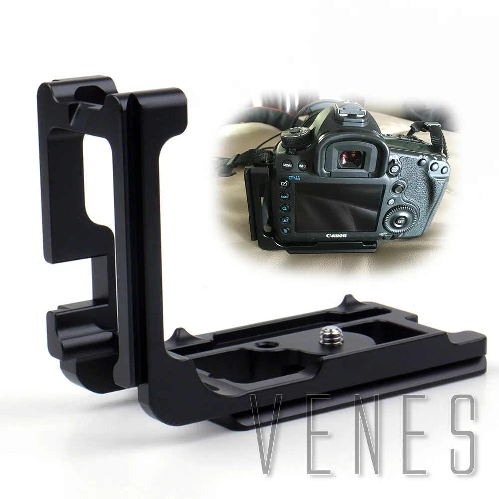 Highly recommended ! Black Vertical Shoot Quick Release L Plate Bracket Hand Grip Work For Canon 5D Mark III  Simple Accessory