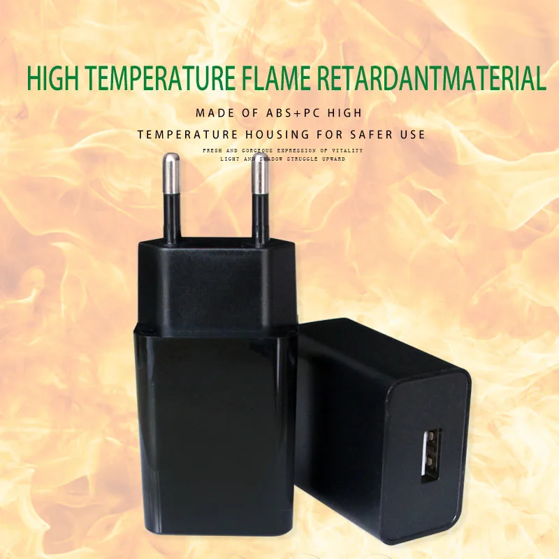 2019 الوافدين الجدد الأوروبي USB محول الطاقة الاتحاد الأوروبي التوصيل الجدار شاحن السفر 1 منافذ USB 5V1A 5V2A الهاتف المحمول مايكرو بيانات الشحن