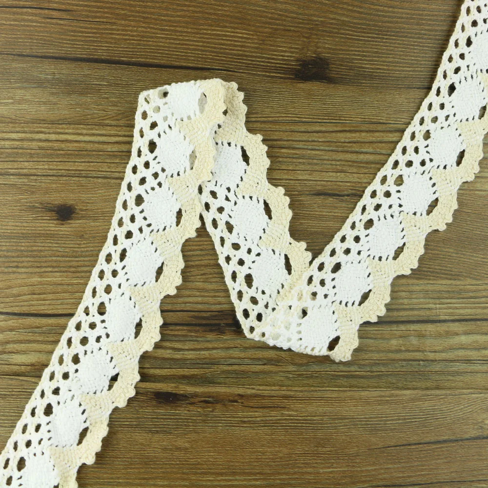 color Hot Sale Cotton Lace Roll Ribbon Knit Adhesive Tape Sticker Craft Decoration Fabric