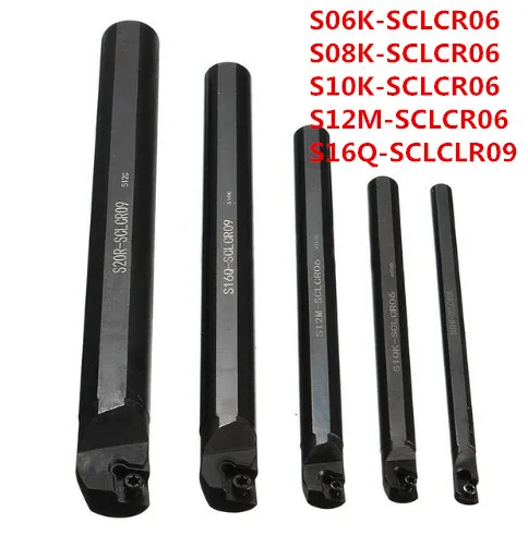 Hot Sale 5Pcs/Lot 6mm 8mm 10mm 12mm 16mm SCLCR06/SCLCR09 Lathe Turning Holder Boring Bar Insert For Semi-finishing