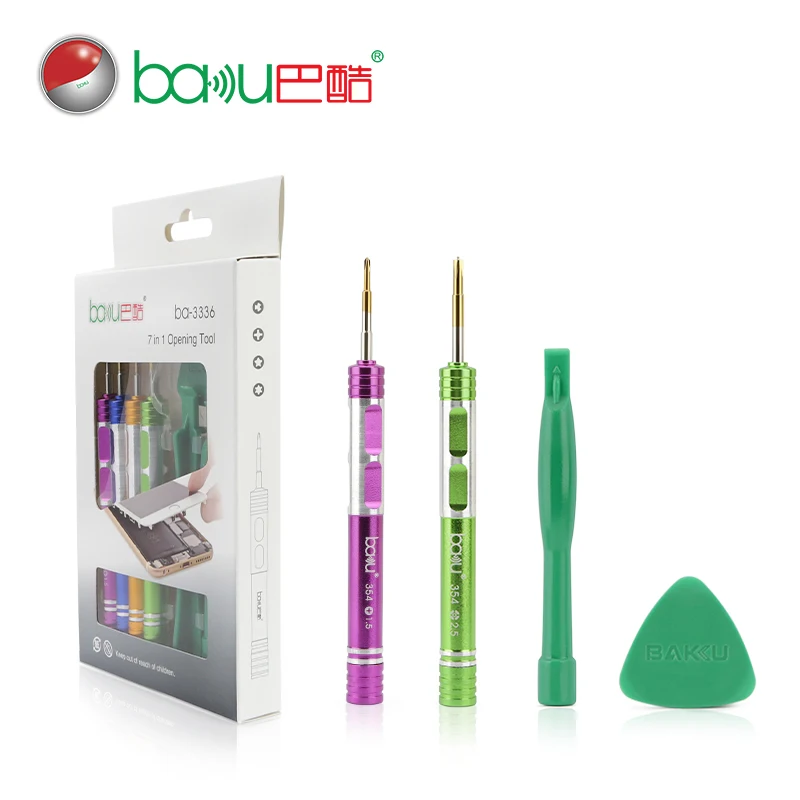 BAKU Screwdriver Set Tools, 7 in 1 Multifunction Tool Phillips Tri wing Pentalobe Screw Driver for iphone 5 6 7 8 plus X XS XR