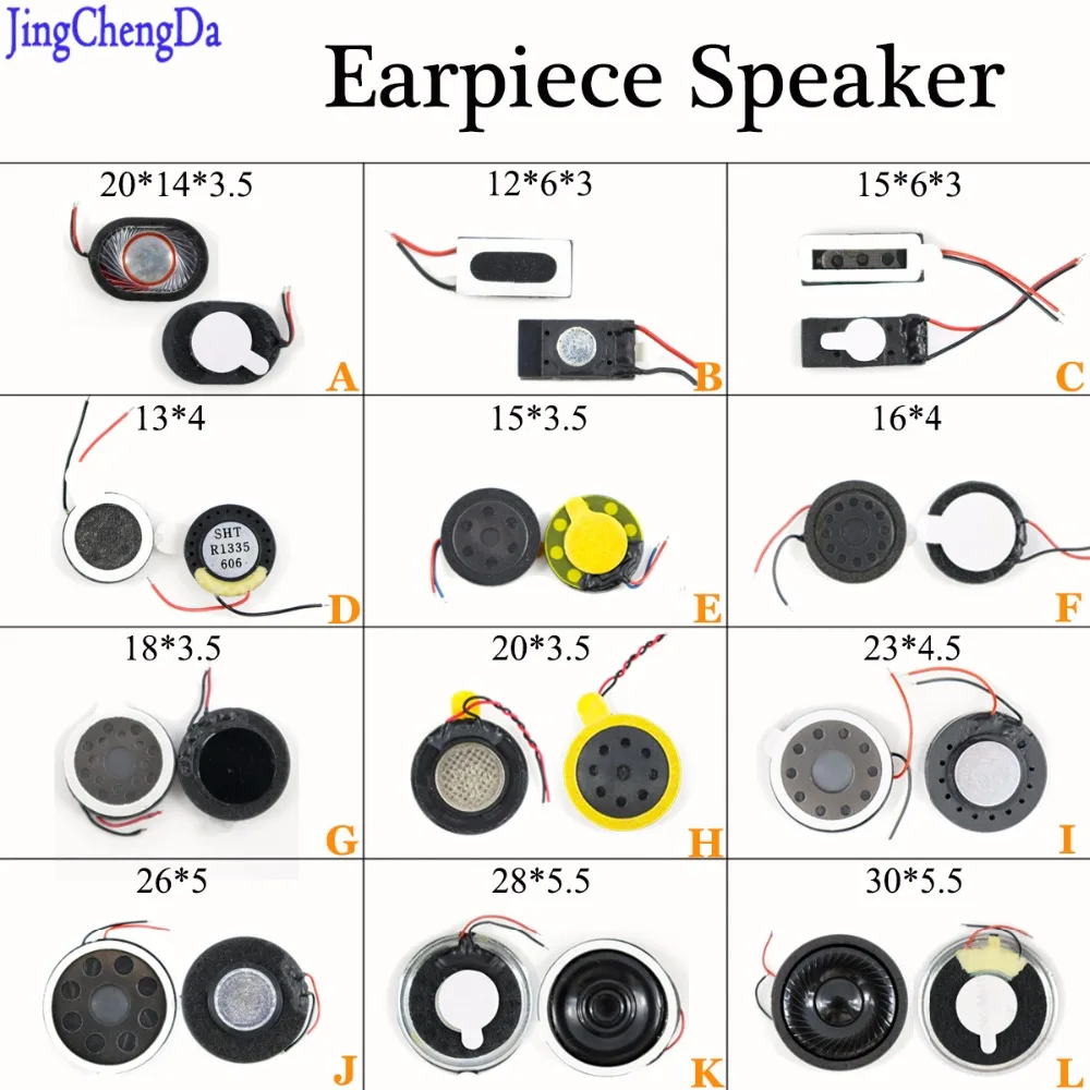 JCD Loud Speaker Buzzer Ringer For Most Mobile Phone Compatible 20*14*3.5mm /13*4/15*3.5/ 16*4/18*3.5mm