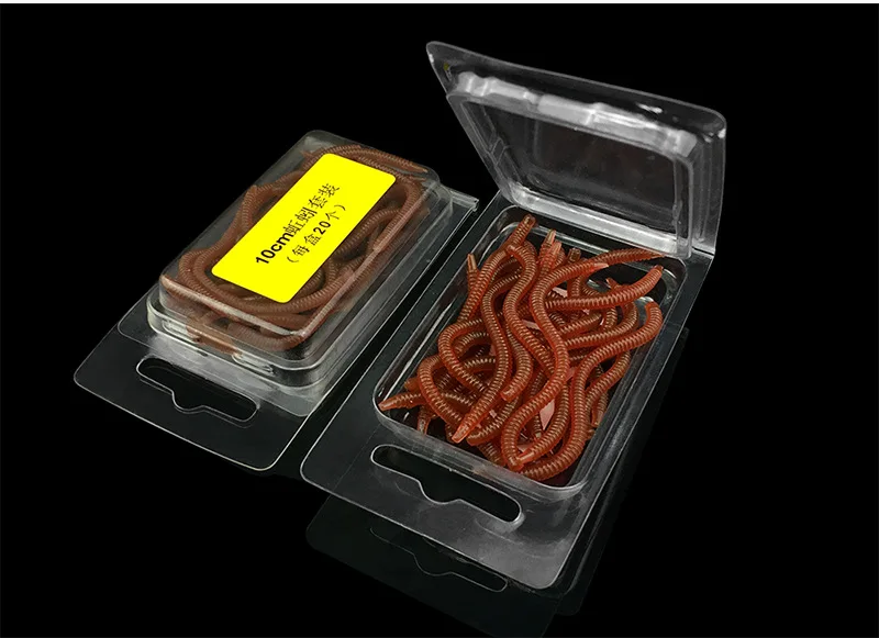 Vinilo Lombriz Cola Larga – Señuelo agua dulce gusano sangre - imagen 3