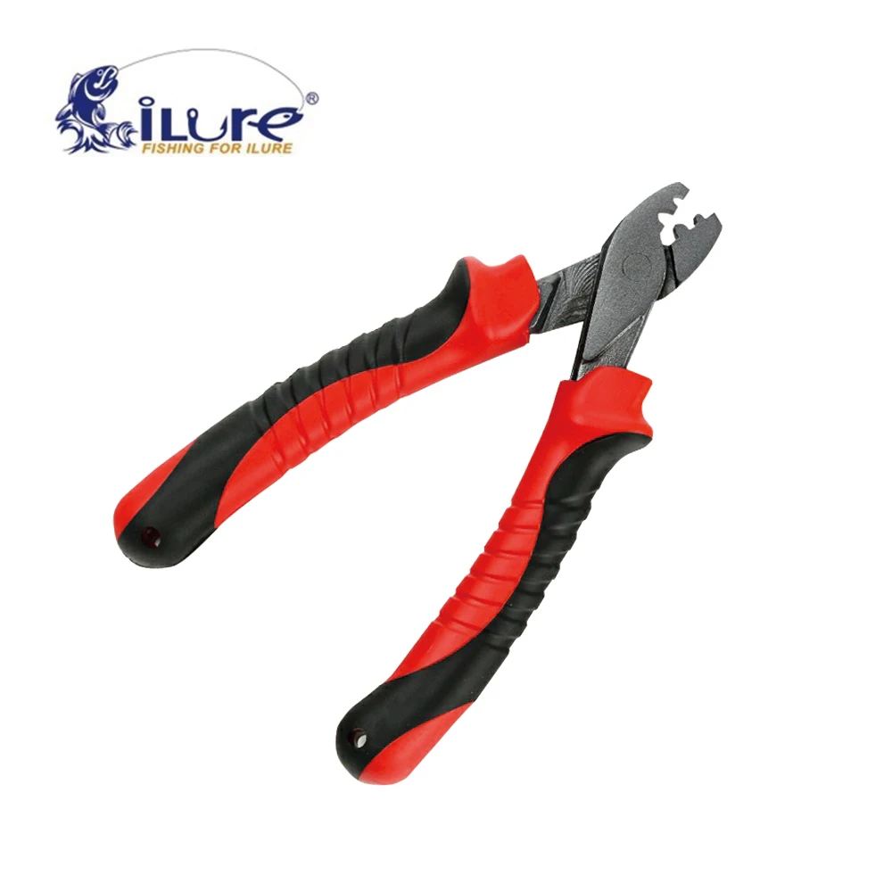 iLure Fishing Crimping Tools 150mm/230g Red Fishing Pliers High Carbon Steel Fishing Tackle