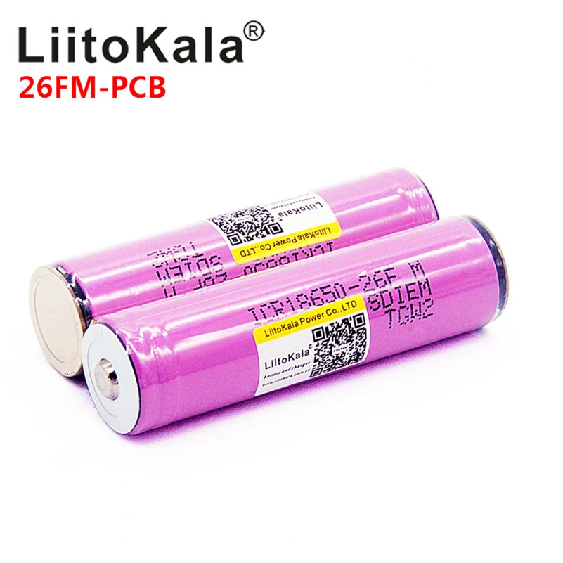 Liitokala 18650 2600Mah Batterij 100% Icr18650-26fm Oorspronkelijk 3.7V 2500Mah Oplaadbare Batterij Voor Zaklamp