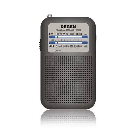 New DEGEN DE333 FM AM Radio Receiver Mini Handle Portable Two Band A0796A eshow