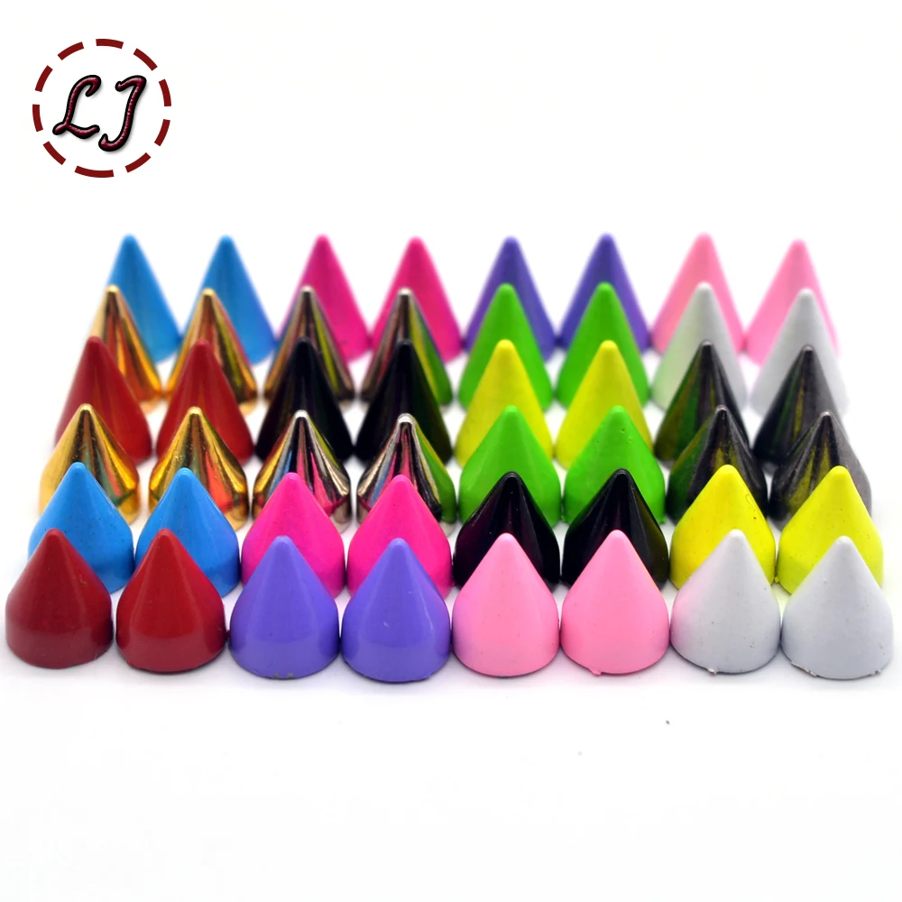 New 30sets/lot colorful alloy screw knob tip rivets handbag belt shoes punk metal rivets crafts buckles accessories DIY handmade