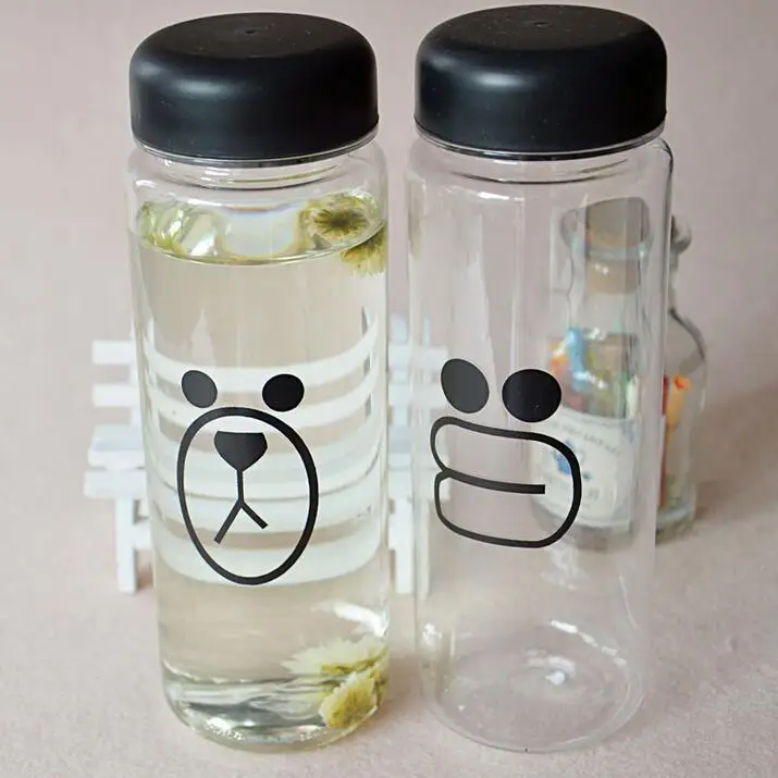 500ML  Fashion fruit water bottle  sports water bottle Hot sale plastic lemon juice readily bottle