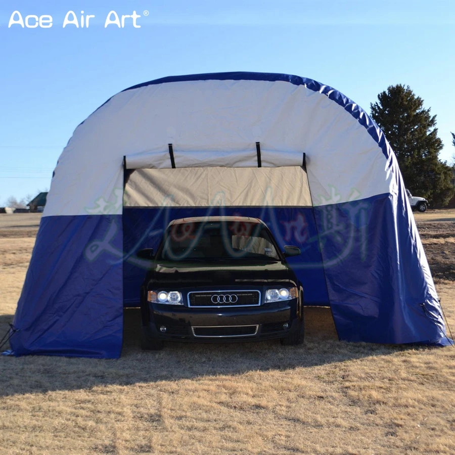 

6mL* 4m W inflatable Tunnel tent,garage/car cover tent,carport canopy with full cover and foldable curtains For Advertising