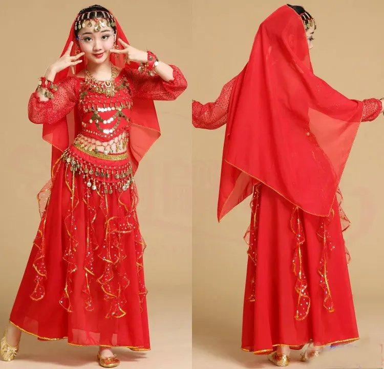 Girl Professional India Dancewear Children Belly Dance Costumes For Girls Egypt Belly Dancing Costume for Girl Bollywood Dance